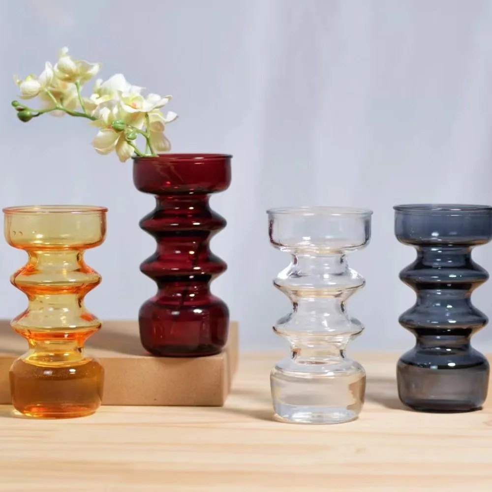 Dried Flower Bulk - Colorful Vases Glass Ornaments Desktop Decorations