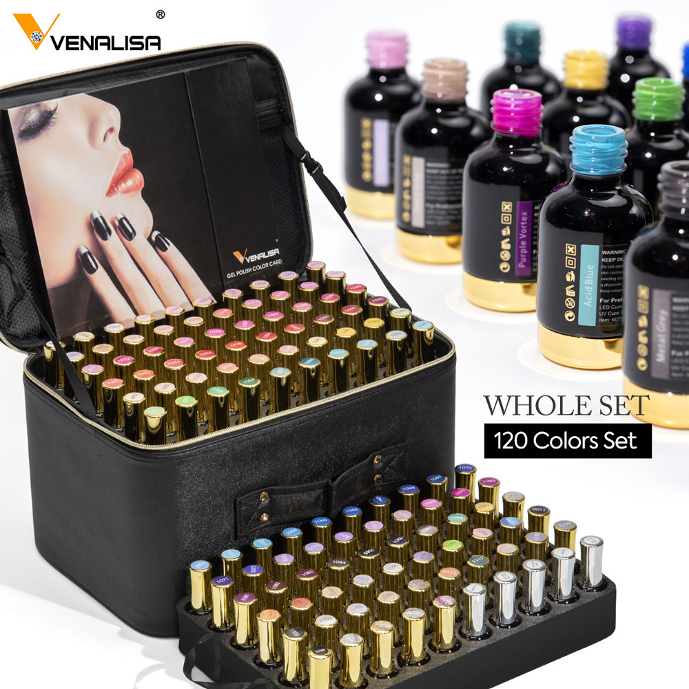Resin Glitter Pack - 120pcs*12ml VENALISA Gel Varnish Whole Set