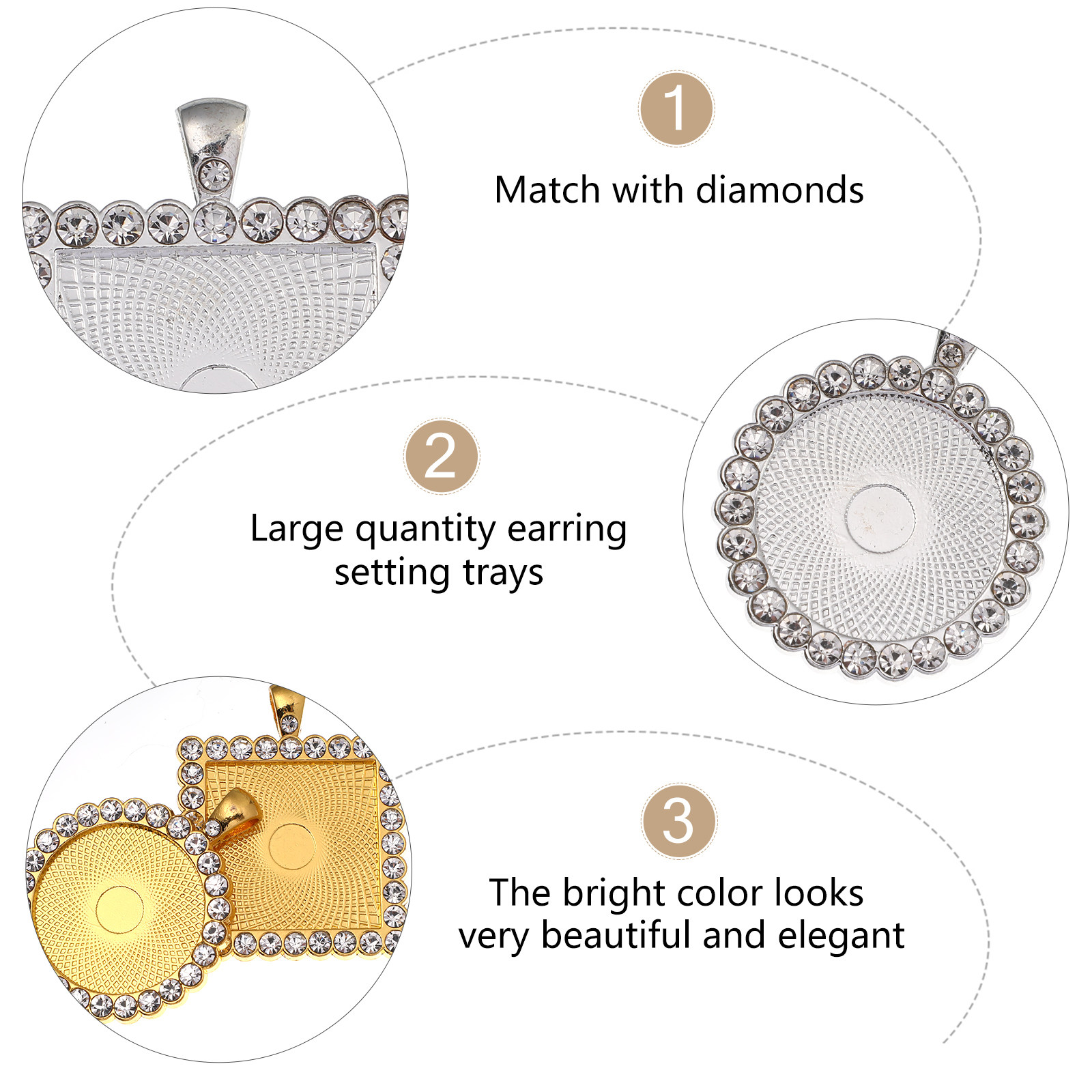 40Pcs Alloy Earring Setting Tr - Resin Crafts Diy review and price