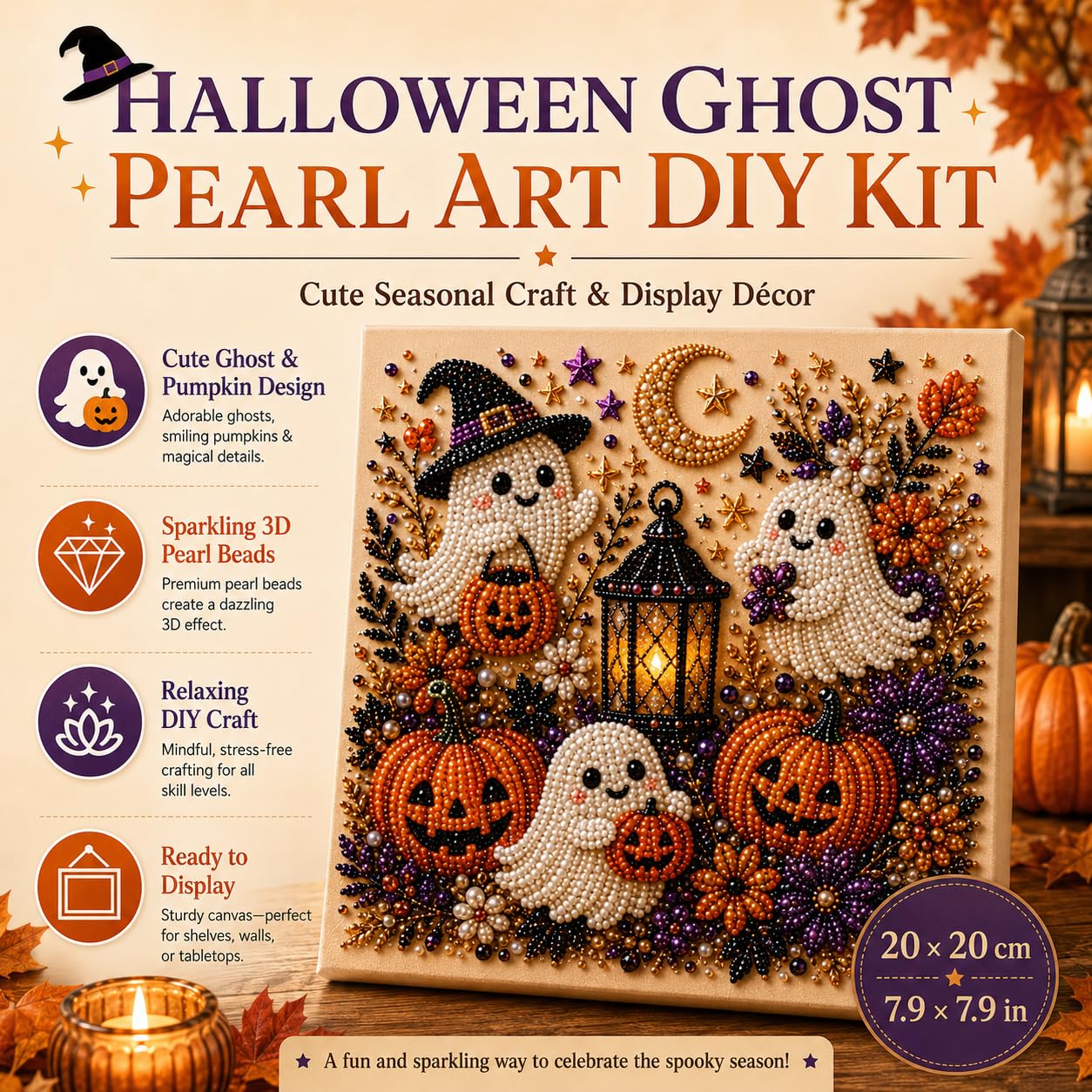 @Halloween Ghost Pearl Art Kit - Resin Craft Kit review and price
