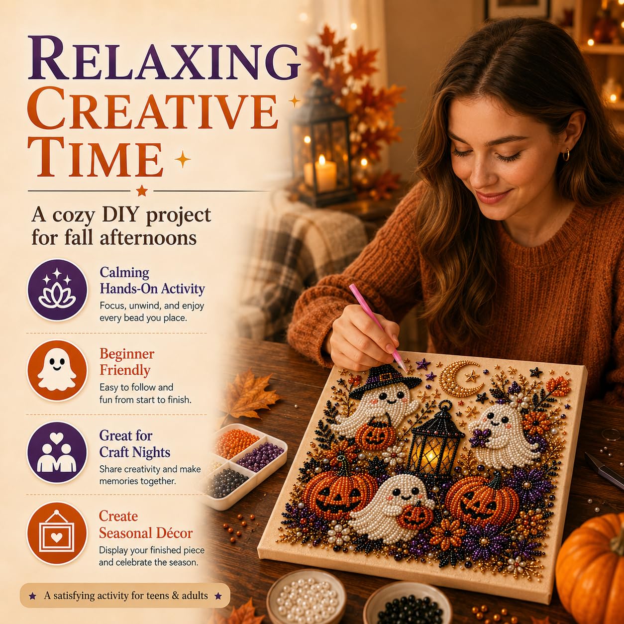 @Halloween Ghost Pearl Art Kit - Resin Craft Kit review and price