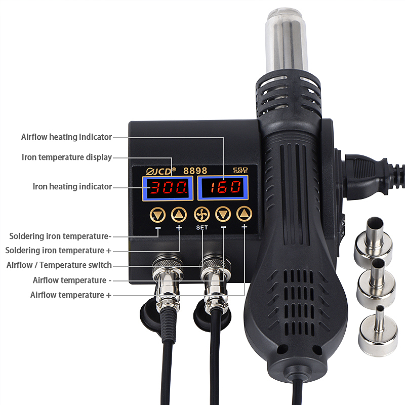 2 in 1 750W Hot Air Gun LCD Di - Heat Gun Small review and price