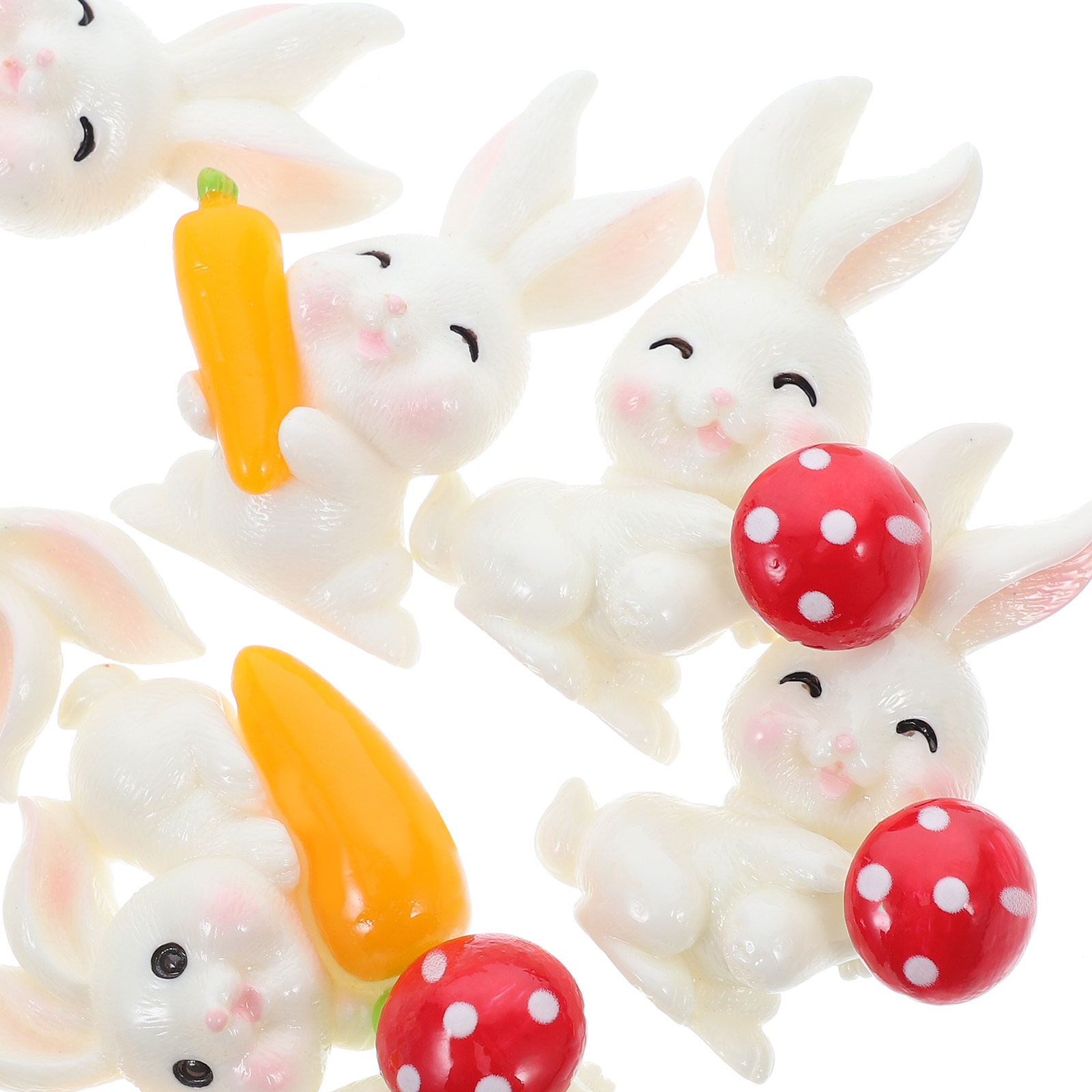 12Pcs Resin Rabbit Carrot Char - Resin Craft Supplies review and price