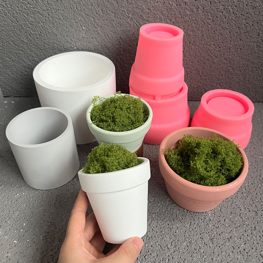 Large Concrete Plant Pot Silic - Coaster Mold Round review and price