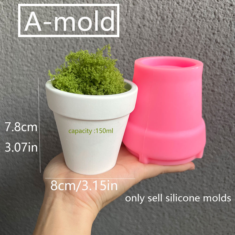 Large Concrete Plant Pot Silic - Coaster Mold Round review and price